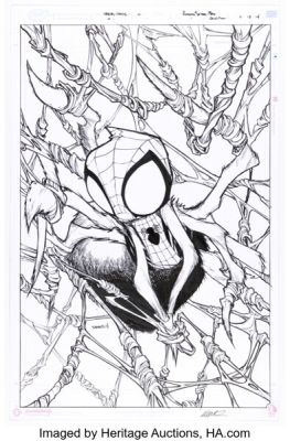 Humberto Ramos The Amazing Spider-Man Unused Cover Original Art (2014). | Heritage