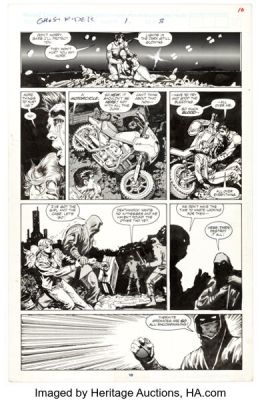 Javier Saltares and Mark Texeira Ghost Rider #1 Story Page 8 Original Art (Marvel, 1990). | Heritage