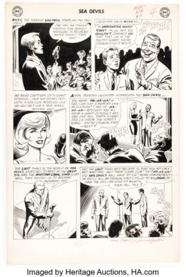Russ Heath Sea Devils #10 Story Page 4 Original Art (DC, 1963). | Heritage