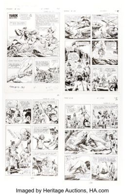 Alberto Giolitti Turok, Son of Stone #116 Story Pages Original Art Group of 7 (Gold Key, 1978). (Total: 7 Original Art) | Heritage