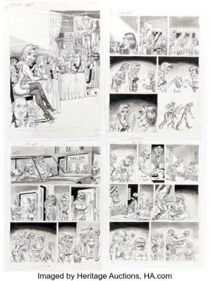 Bill Ward Cracked Interviews Story Pages Original Art Group of 12 (Major Publications, (1978-1981). (Total: 12 Original Art) | Heritage
