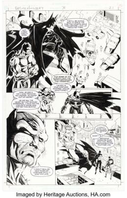 Sergio Cariello and Art Thibert Batman / Wildcat #3 Story Page 21 Original Art (DC, 1997).