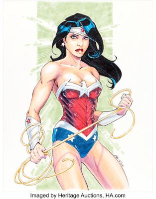 Phil Moy - Wonder Woman Illustration Original Art (2016).