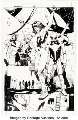 Olivier Coipel and Andy Lanning Avengers #65 Splash Page 17 Original Art (Marvel, 2003). | Heritage