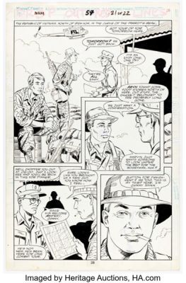 Wayne Vansant and Tony DeZuñiga The ‘Nam #54 Story Page 21 Original Art (Marvel, 1991).