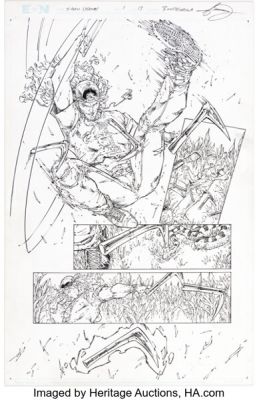 Brett Booth and Adelso Corona X-Men Legends #1 Adam-X the X-Treme Story Page 13 Original Art (Marvel, 2021). | Heritage