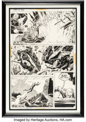 Russ Heath Our Army At War #253 Sgt. Rock Story Page 11 Original Art (DC, 1973). | Heritage
