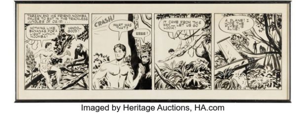 Jesse Marsh - Tarzan Panel Illustrations Original Art (undated).