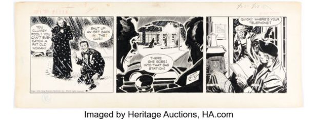 Alex Raymond Rip Kirby Daily Comic Strip Original Art dated 1-23-50 (King Features Syndicate, 1950). | Heritage