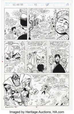 Evan Dorkin and Marie Severin Bill & Ted’s Excellent Comic Book #10 Story Page 10 Original Art (Marvel, 1992). | Heritage