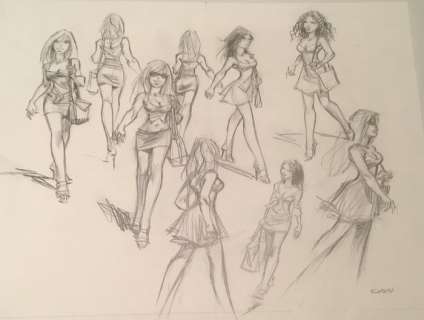 Dany - Crayonné original - Femmes, femmes, femmes...  (2015) | Catawiki