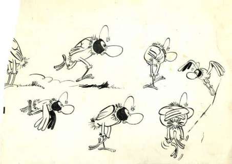 Roba | Essais préparatoires Ã  l’encre de Chine représe… | Banque Dessinée