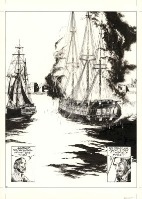 Franck Bonnet | USS Constitution - Livre II - Il y a deux justices en mer, celle des gradés et celle des sans grades (T.2) - Planche originale n°32 | Daniel Maghen