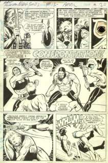 Mike Vosburg - 1st issue special new gods #13 p. 12 1976 kirby style - highfather  orion metron