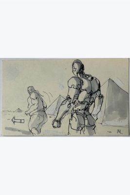 Lot 140 - Moebius, additional drawing for the storyboard of Alejandro Jodorowsky’s *Dune* Moebius (1938-2012), monogrammed "M."… | Piasa