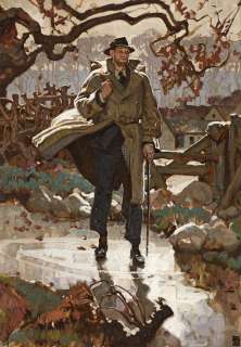 DEAN CORNWELL (1892-1960) "Sherring followed the lane with the tramp’s air of alertness." | Swann Galleries