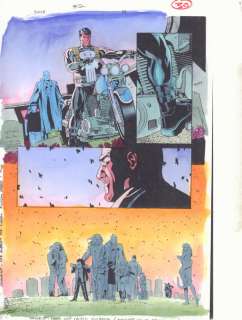 Gary Erskine, John Kalisz - Blaze #12 P.22 / 30 Color Guide Art - Johnny Blaze And Punisher End Page - Last Page in Series! - 1995