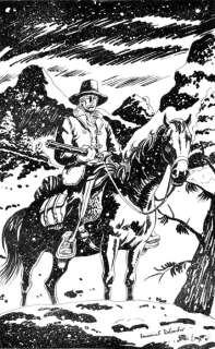 Ken Parker - illustrazione originale inedita - B. Delvecchio - Loose page | Catawiki