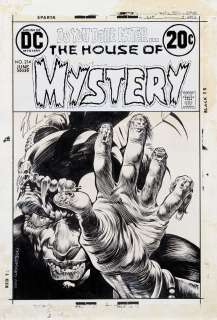 Bernie Wrightson signed original cover art for The House of Mystery #214. | Profiles in History