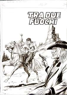 Copertina Originale Gallieno Ferri Zagor n. 348 “Tra i due fuochi”