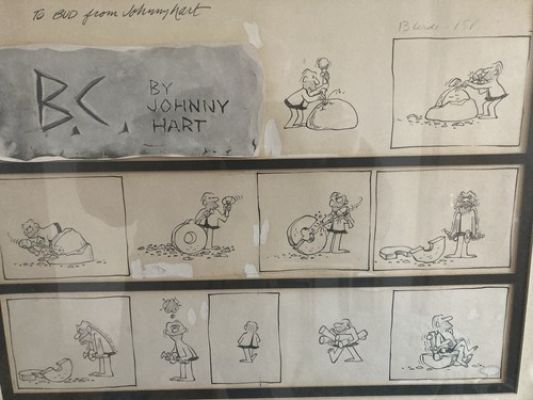 BC Original Cartoon Art Signed By Johnny Hart 25 By 21 Inch Custom Framed | eBay US