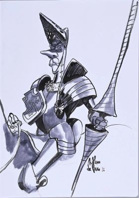 DE PINS, Arthur... - Lot 134 - DE PINS, Arthur (né en 1977) Knight Club. Etude préparatoire...