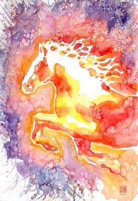 David Mack | The Year of the Horse Illustration Painting 2 | Kirby’s Comic Art