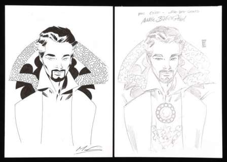 Marvel Comics Doctor Srange - an pair of original artwork by Mark Buckingham, one inked by Mark… | Ewbank’s