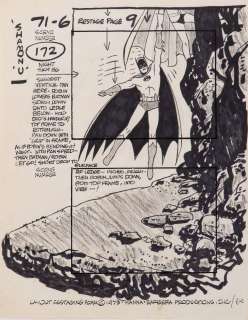 Alex Toth storyboard production drawings of ’Batman’ and ’Robin’ for Super Friends. | Profiles in History