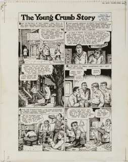 Robert Crumb original artwork for American Splendor #4 complete 7-page story The Young Crumb Story | Profiles in History