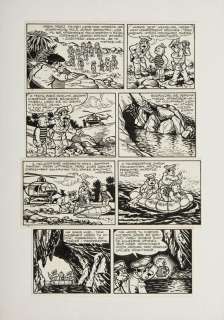 Janusz Christa (1934 - 2008) | Janusz Christa | "Kajtek i Koko. Na tropach pitekantropa", paski nr 160-161, 1964-1965 | Desa Unicum