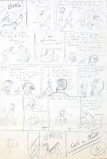 Hergé | Tintin, planche synopsis n°61 Ã  la mine de plomb… | Banque Dessinée