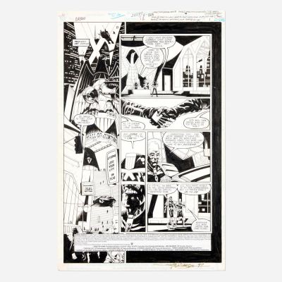 Lot 255 - J.H. Williams III and Doug Selogy, Judge Dredd #12 Story Page 1 Original Art (DC Comics, 1995) | Landry Pop Auctions