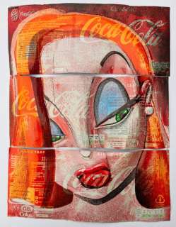 ComicCAN - ComicCAN - ORIGINAL Artwork by Chris Duncan - Jessica Rabbit on 3 Coke cans - ART - (2019) | Catawiki