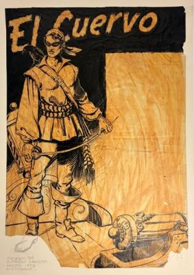 Alfredo Ibarra -... | Lot 3 - Alfredo Ibarra - Dessin original : El Cuervo, encre... | Tessier Sarrou