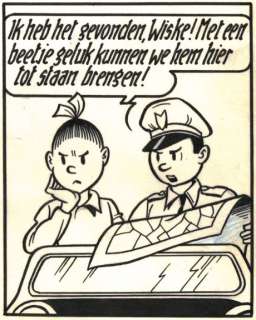 Suske en Wiske - De zingende zwammen / Les Champignons chanteurs - Originele pagina - (p.35) - met luxe groot formaat hc - (1960/2020) | Catawiki