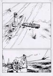 Le Floc‘H (Bruno) - Trois éclats blancs, planche n°81 Ã  l‘encre de …