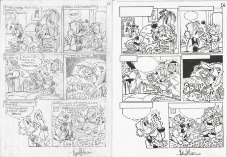 Zio Paperone II serie #10 - Lara Molinari - tavola originale preparatoria firmata + copia del definitivo - Loose page - (2018) | Catawiki