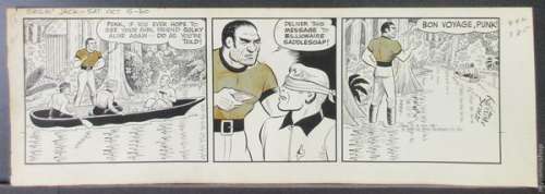 Original Art: Smilin’ Jack Comic Strip, October 15, 1960 by Zack Mosley | mycomicshop.com