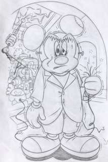 Mickey WolfMouse - Original Preliminary Drawing - Jaume Esteve - Pencil Art | Catawiki