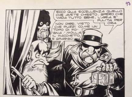 Alan Ford n. 53 - tavola originale "Arsenico Lupon assai galante e molto ladron" - Loose page - (1973) | Catawiki