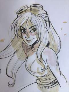 Barbucci, Alessandro - Dessin original en couleur - EkhÃ¶ monde miroir | Catawiki