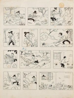 Lot 890 - MARINO BENEJAM FERRER (1890-1975). Illustration for a comic strip. | misc / divers