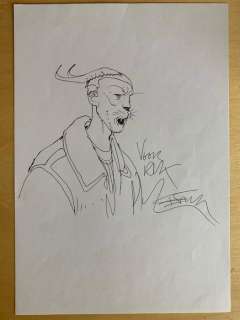 Enki Bilal - Dessin original dédicacé - Monstre chat | Catawiki