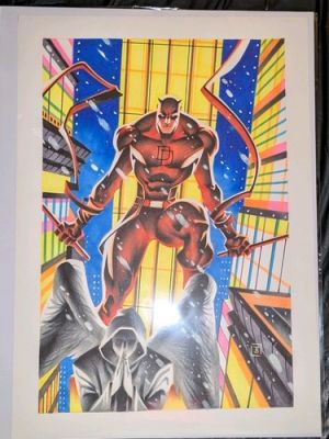 Large Marvel Comics Daredevil Original Art Drawing Thony Silas 16.5 x 23.5 in | eBay US (Buy It Now)