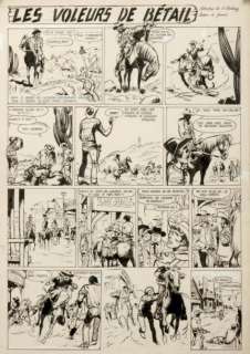 Giraud | Les voleurs de bétail Encre de Chine pour cette planche des tous | Millon