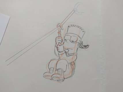 The Simpsons - Original drawing of Bart Simpson - Unique | Catawiki