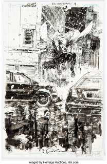 Denys Cowan and Bill Sienkiewicz Deathstroke #11 Story Page 4 Original Art (DC, 2017). On this page snow-filled - | Heritage