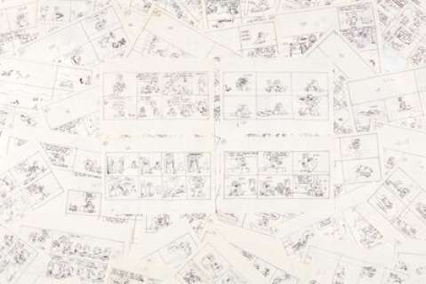 Jim Davis and Studio - Garfield Sunday Comic Strip Preliminary Group of Approximately 240 (United Feature Syndicate, 1980-82).