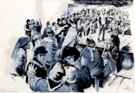 Follet | Petite Histoire de France, illustration au lavis e… | Banque Dessinée